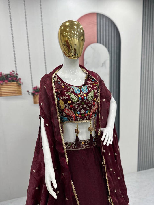 Premium Fendy Embroidered Lehenga