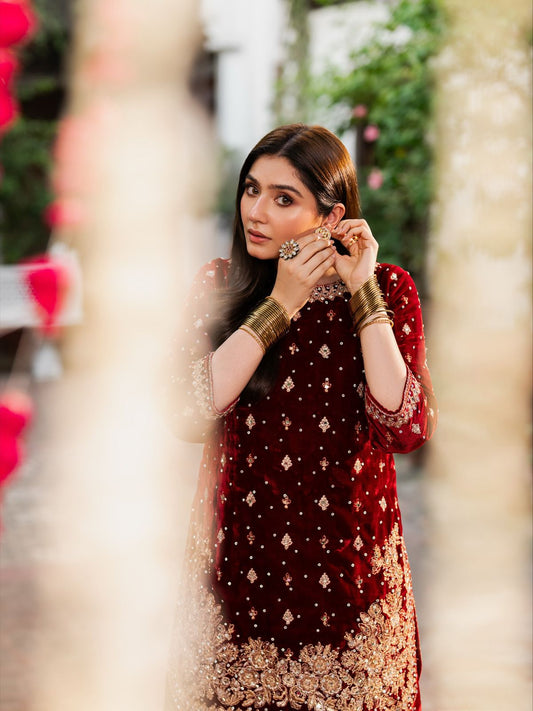 Designer Palazoo Set – Premium Velvet Ethnic Wear